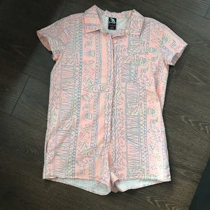 Neon Print Romper